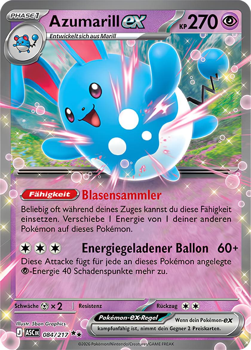 ASC084 - Azumarill ex - Erhabene Helden - ME 2.5 - (ASC084/217)