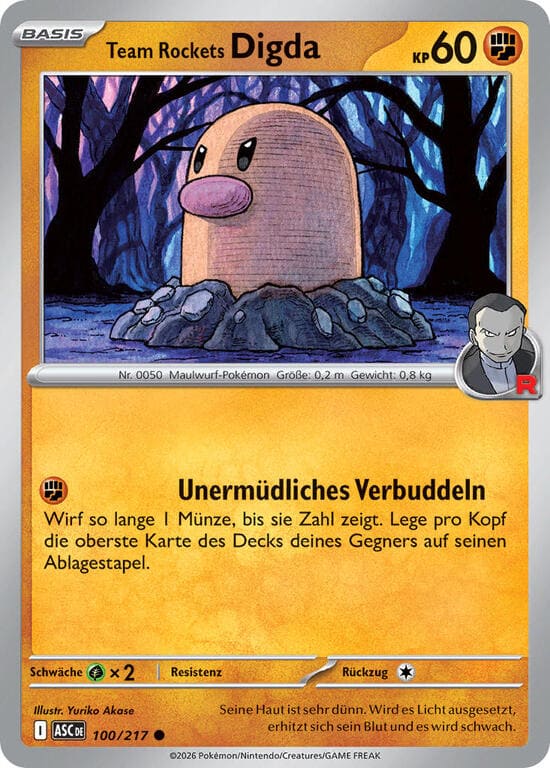 ASC100 - Team Rockets Digda - Erhabene Helden - ME 2.5 - (ASC100/217)