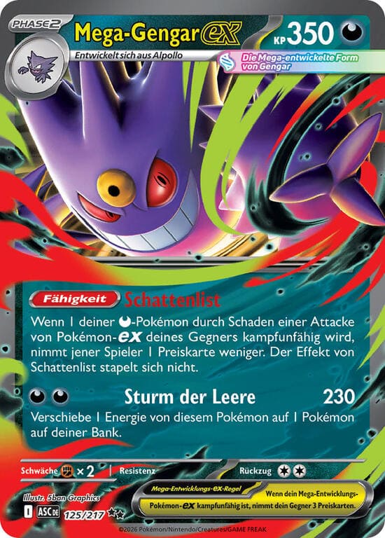 ASC125 - Mega Gengar ex - Erhabene Helden - ME 2.5 - (ASC125/217)