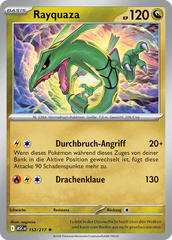 ASC153 - Rayquaza - Erhabene Helden - ME 2.5 - (ASC153/217)