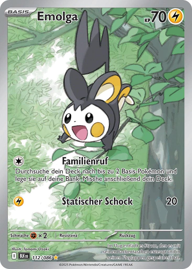 BLK112 - Emolga - Schwarze Blitze - KP 10.5 - (BLK112/86)