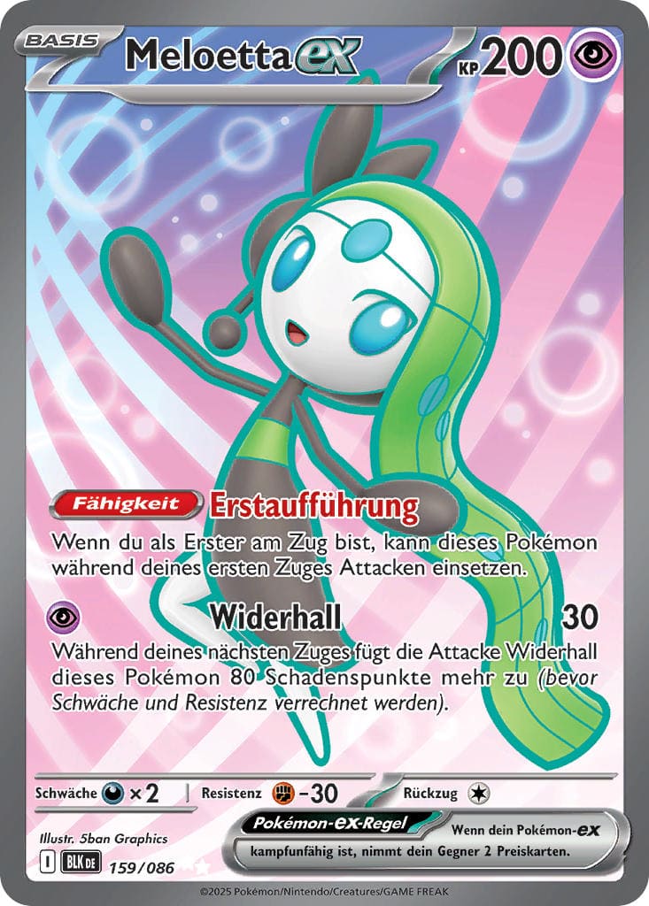 BLK159 - Meloetta EX - Schwarze Blitze - KP 10.5 - (BLK159/86)