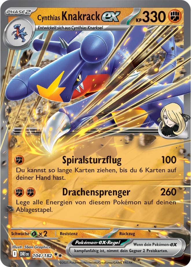 DRI104 - Cynthias Knakrack ex - Ewige Rivalen - KP 10 - (DRI104/182)