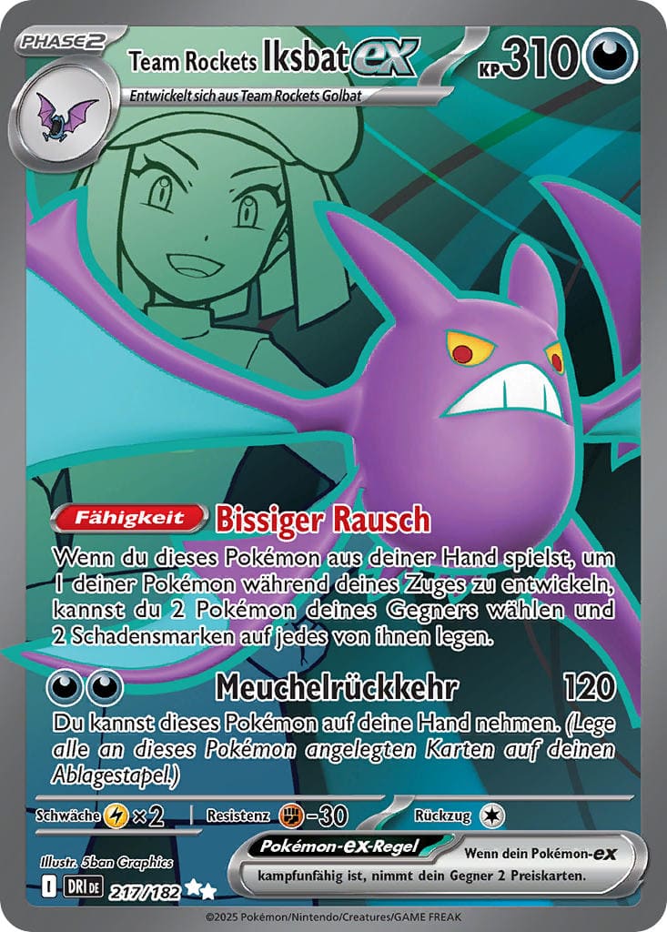 DRI217 - Team Rockets Iksbat EX - Ewige Rivalen - KP 10 - (DRI217/182)