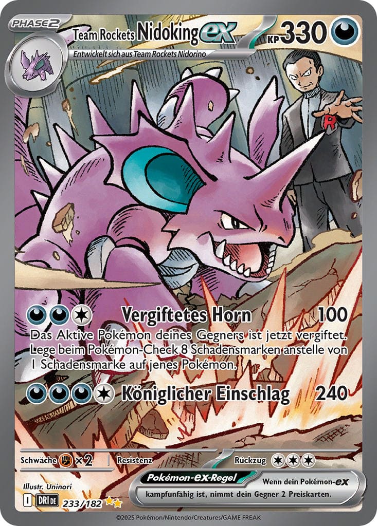 DRI233 - Team Rockets Nidoking EX - Ewige Rivalen - KP 10 - (DRI233/182)