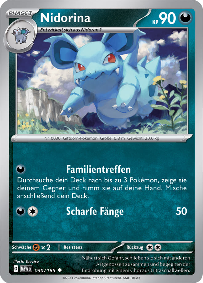 MEW030 - Nidorina - 151 - KP 3.5 - (MEW030/165)