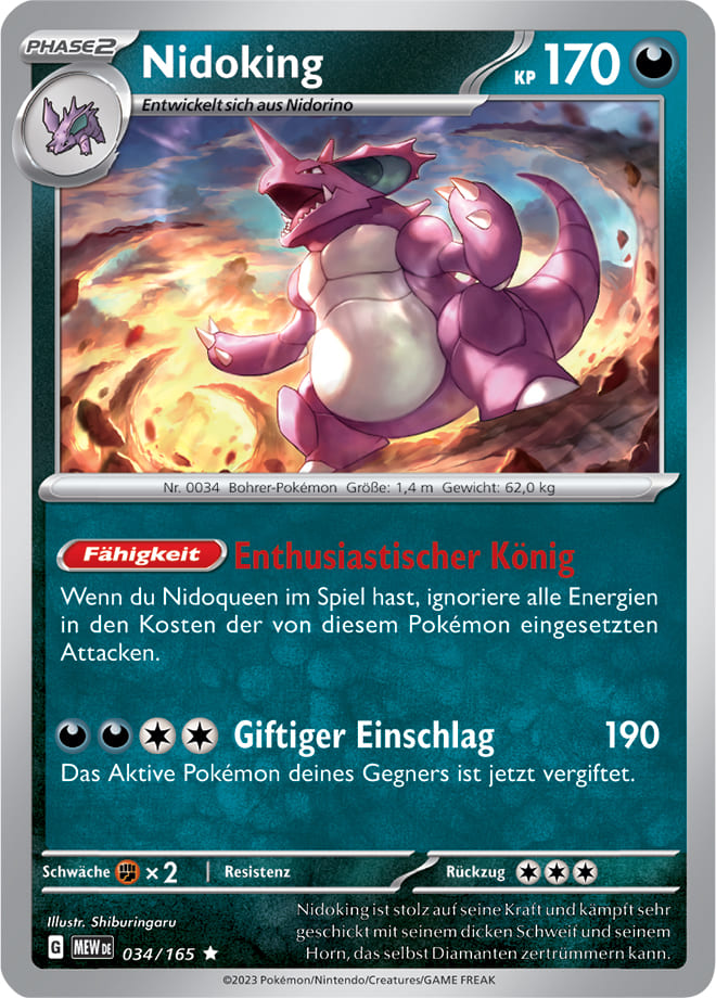 MEW034 - Nidoking - 151 - KP 3.5 - (MEW034/165)