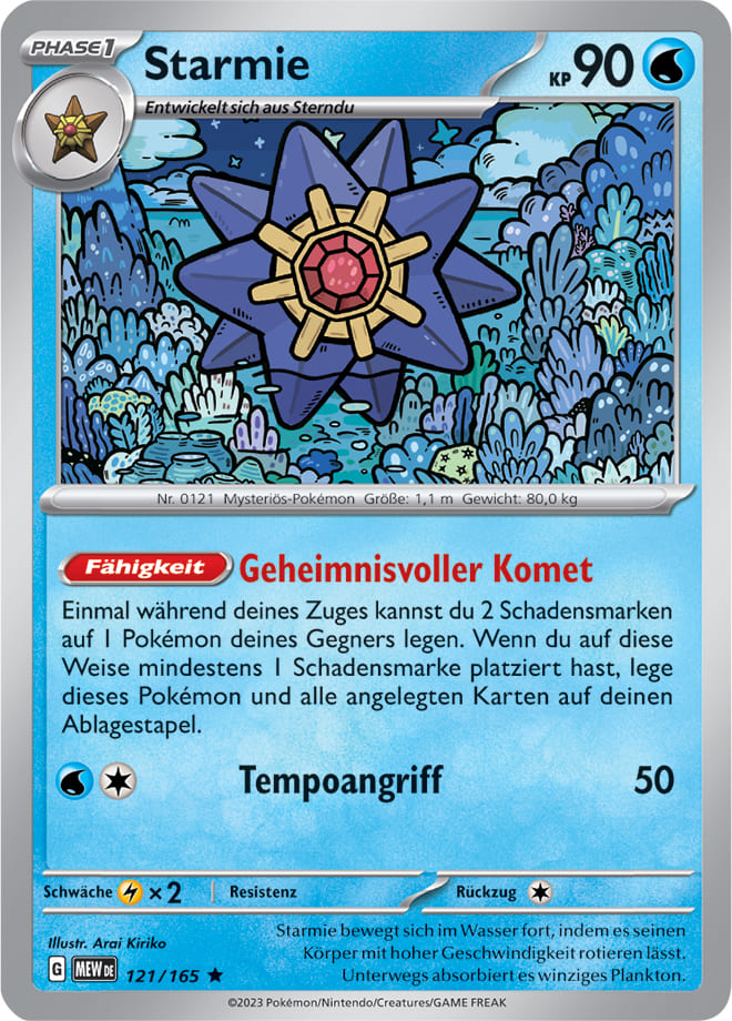 MEW121 - Starmie - 151 - KP 3.5 - (MEW121/165)