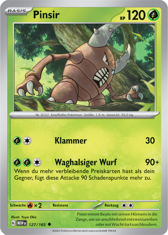 MEW127 - Pinsir - 151 - KP 3.5 - (MEW127/165)