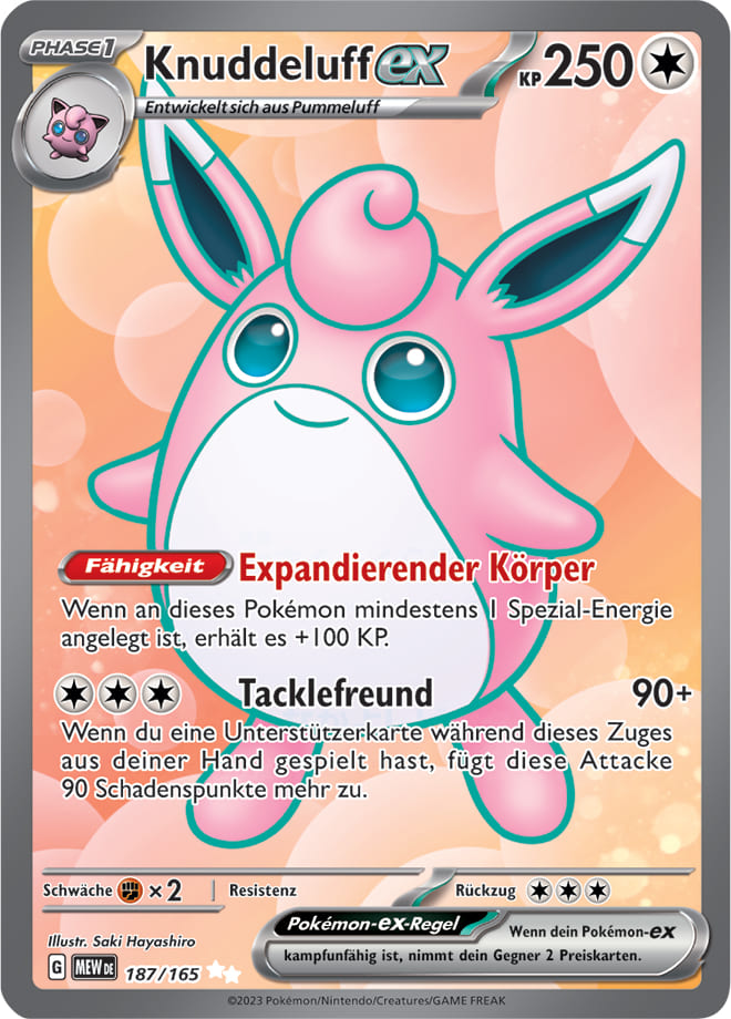 MEW187 - Knuddeluff EX - 151 - KP 3.5 - (MEW187/165)