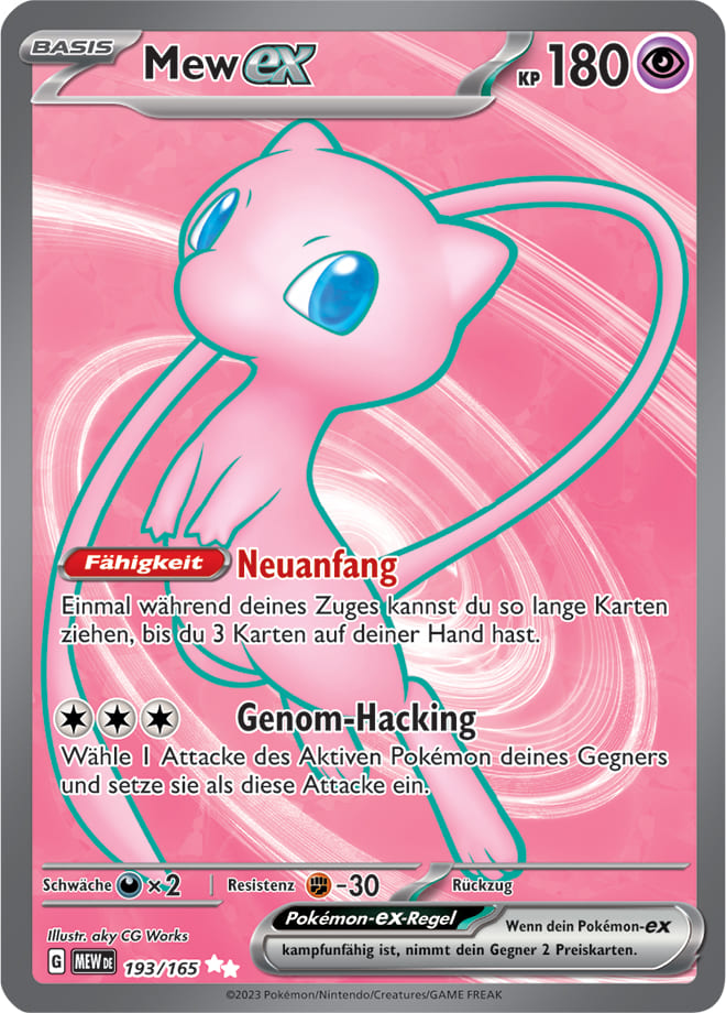 MEW193 - Mew EX - 151 - KP 3.5 - (MEW193/165)