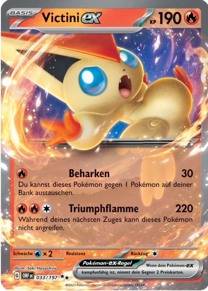 OBF033 - Victini EX - Obsidianflammen - KP 03 - (OBF033/197)