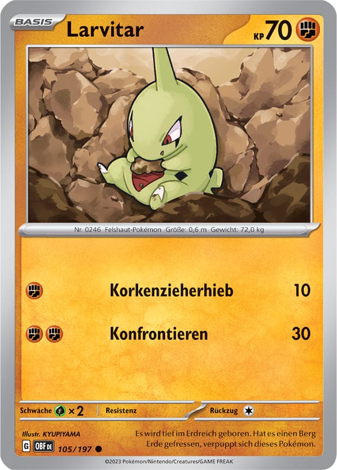 OBF105 - Larvitar - Obsidianflammen - KP 03 - (OBF105/197)