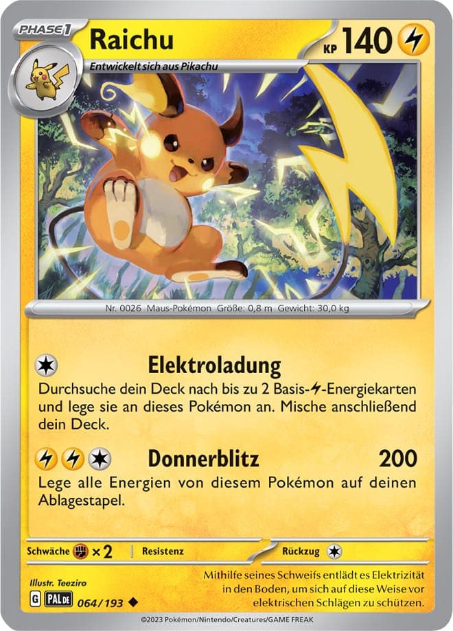 PAL064 - Raichu - Entwicklungen in Paldea - KP 02 - (PAL064/193)
