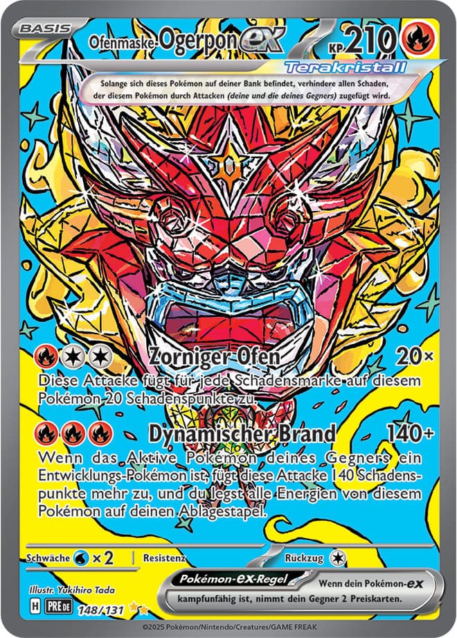 PRE148 - Ofenmaske Ogerpon ex - Prismatische Entwicklungen - KP 8.5 - (PRE148/131)