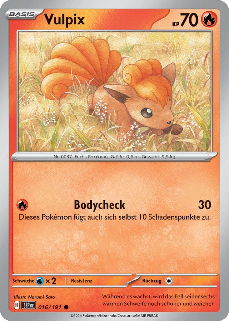 SSP016 - Vulpix - Stürmische Funken - KP 08 - (SSP016/191)