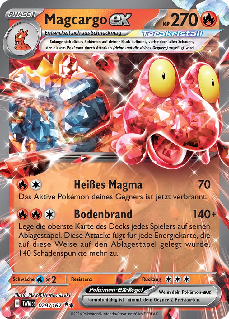 TWM029 - Magcargo ex - Maskerade im Zwielicht - KP 06 - (TWM029/167)
