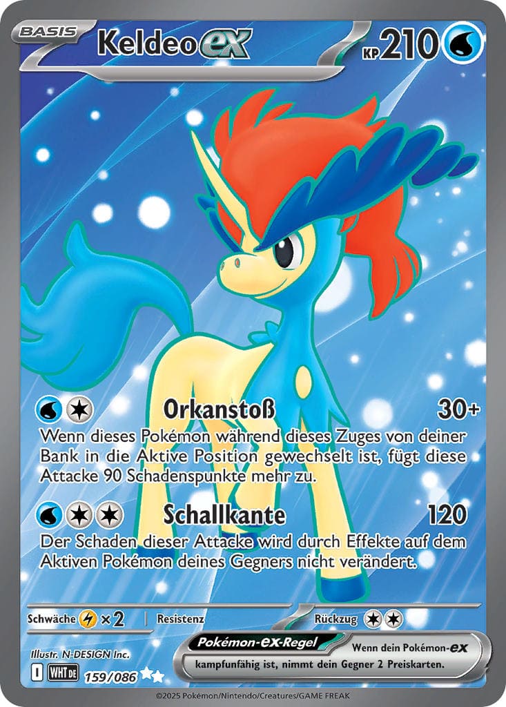 WHT159 - Keldeo EX - Weiße Flammen - KP 10.5 - (WHT159/86)