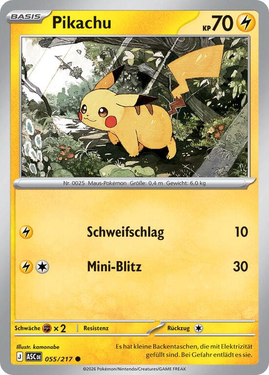 ASC055 - Pikachu - Erhabene Helden - ME 2.5 - (ASC055/217)