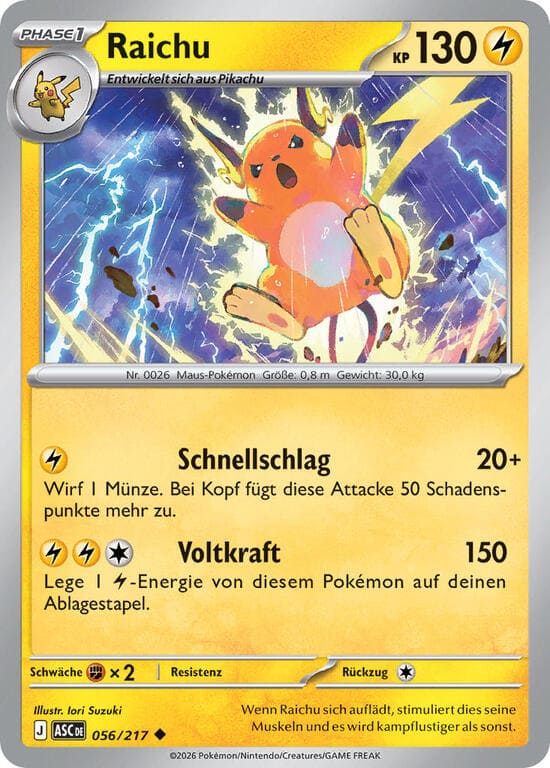 ASC056 - Raichu - Erhabene Helden - ME 2.5 - (ASC056/217)