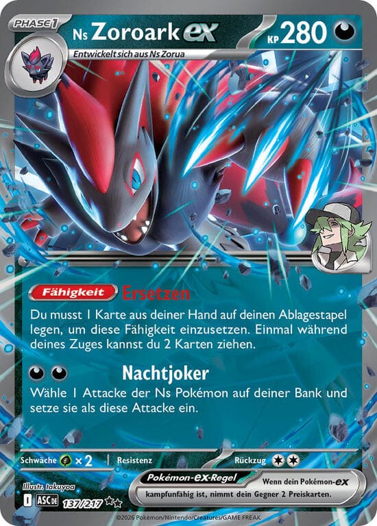 ASC137 - Ns Zoroark ex - Erhabene Helden - ME 2.5 - (ASC137/217)