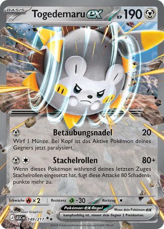 ASC149 - Togedemaru ex - Erhabene Helden - ME 2.5 - (ASC149/217)