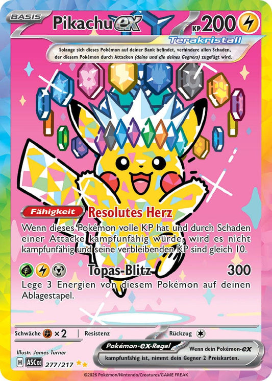ASC277 - Pikachu ex - Erhabene Helden - ME 2.5 - (ASC277/217)