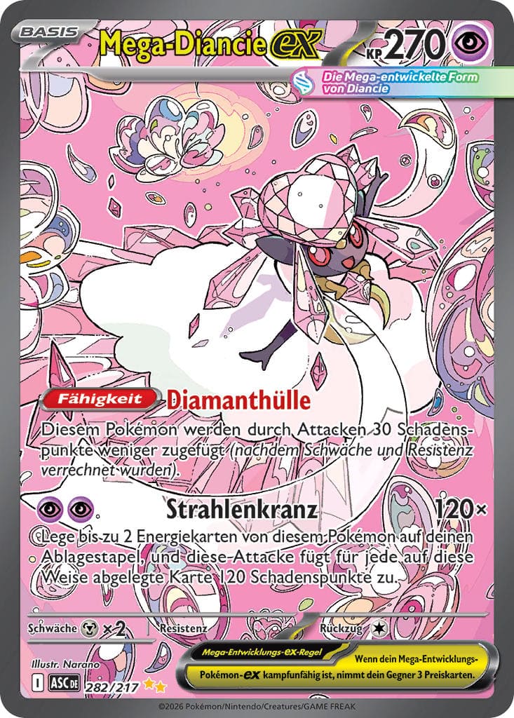 ASC282 - Mega Diancie ex - Erhabene Helden - ME 2.5 - (ASC282/217)