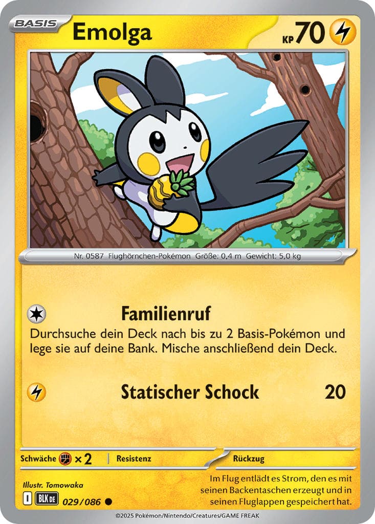 BLK029 - Emolga - Schwarze Blitze - KP 10.5 - (BLK029/86)