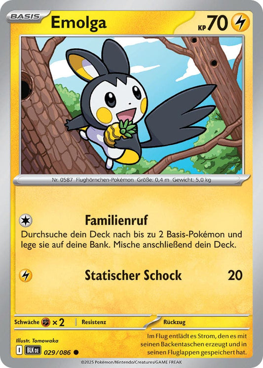 BLK029 - Emolga - Schwarze Blitze - KP 10.5 - (BLK029/86)