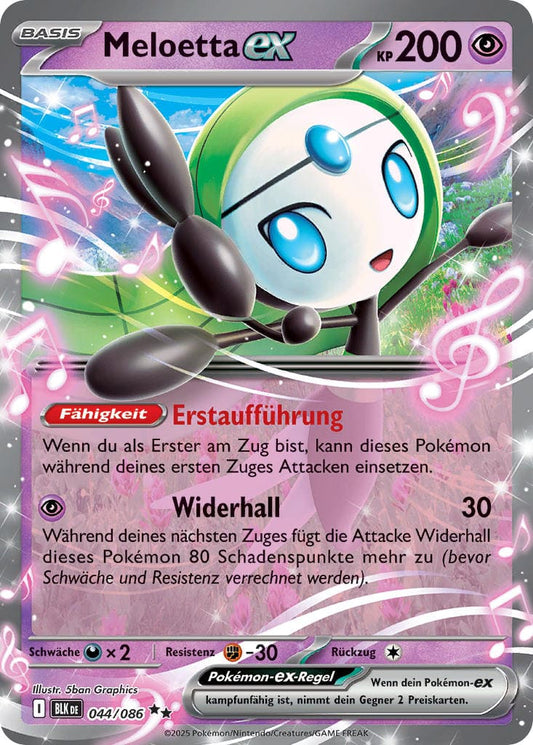 BLK044 - Meloetta ex - Schwarze Blitze - KP 10.5 - (BLK044/86)
