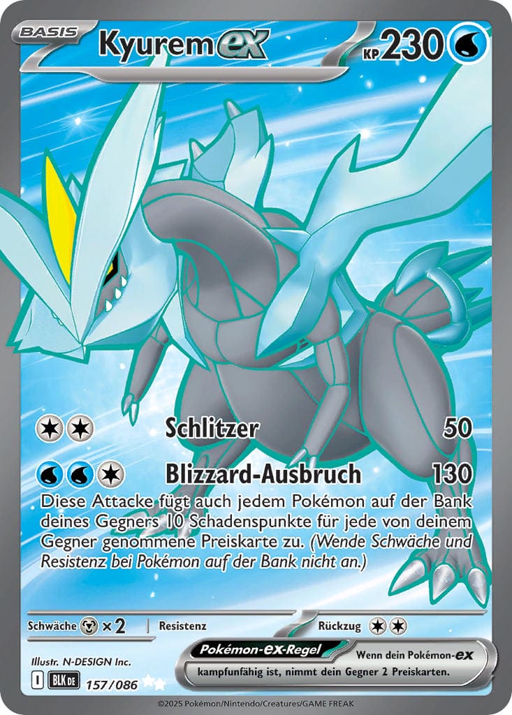 BLK157 - Kyurem EX - Schwarze Blitze - KP 10.5 - (BLK157/86)