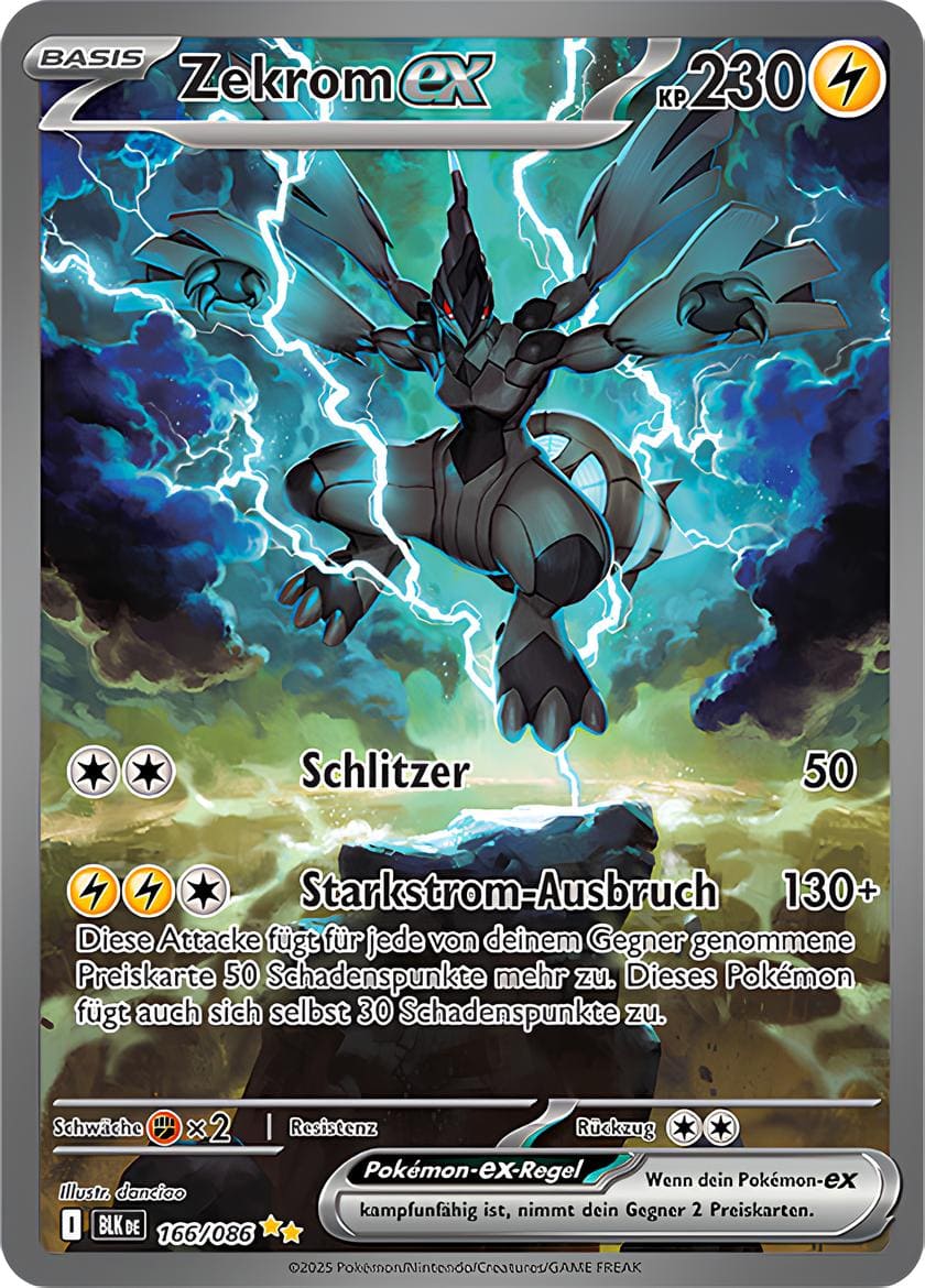 BLK166 - Zekrom EX - Schwarze Blitze - KP 10.5 - (BLK166/86)