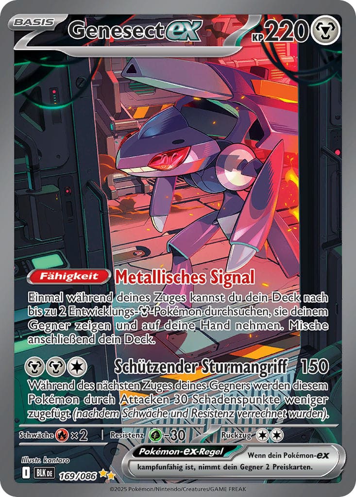 BLK169 - Genesect EX - Schwarze Blitze - KP 10.5 - (BLK169/86)