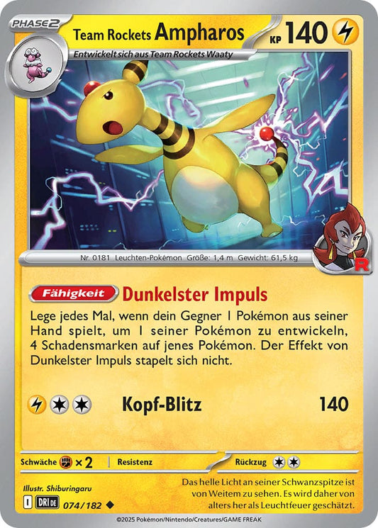 DRI074 - Team Rockets Ampharos - Ewige Rivalen - KP 10 - (DRI074/182)