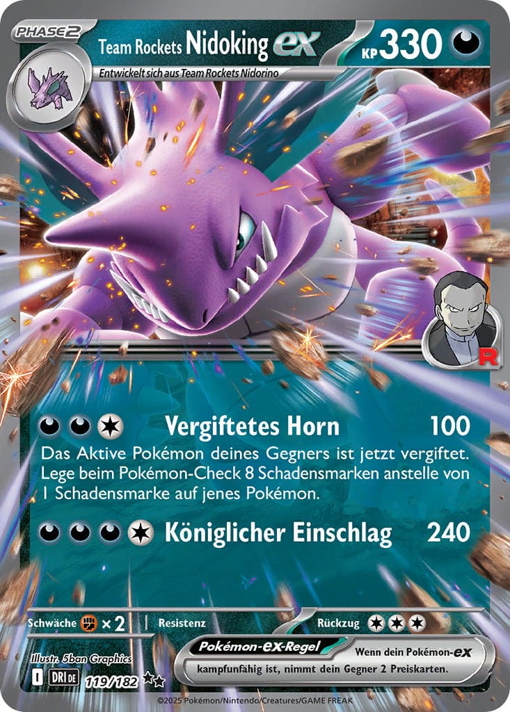 DRI119 - Team Rockets Nidoking ex - Ewige Rivalen - KP 10 - (DRI119/182)