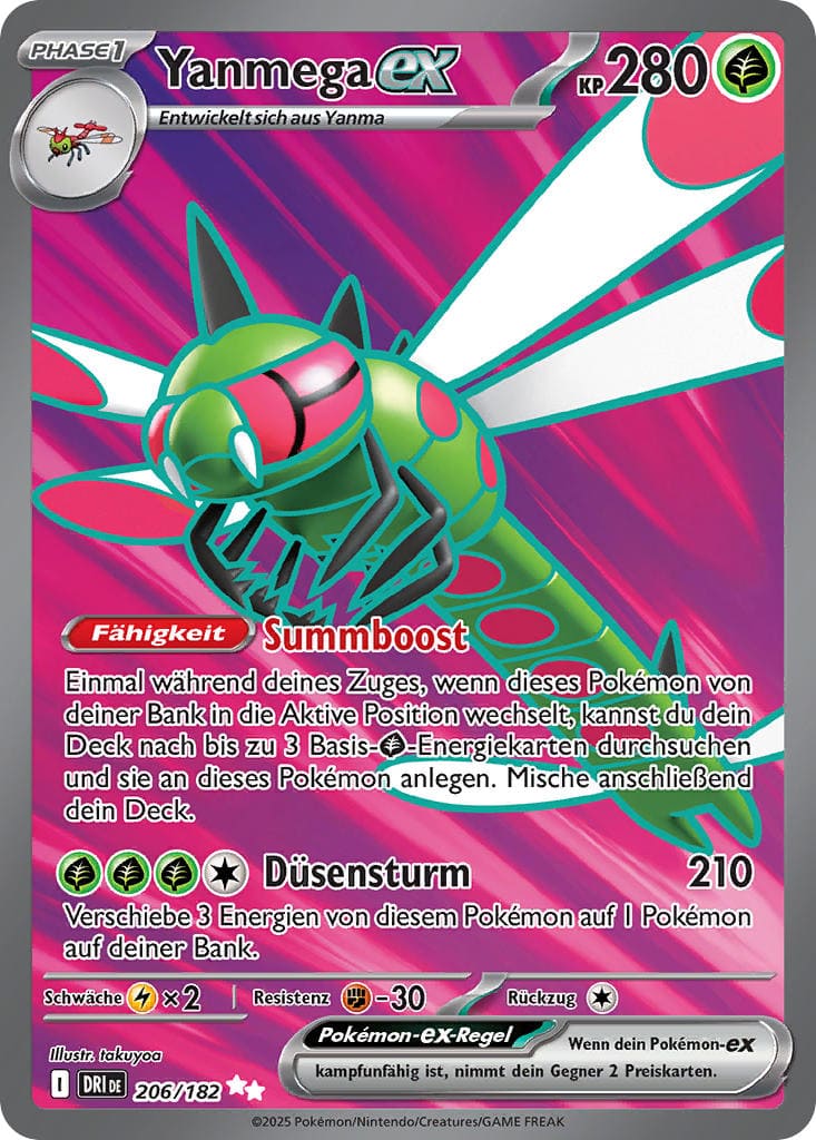 DRI206 - Yanmega EX - Ewige Rivalen - KP 10 - (DRI206/182)