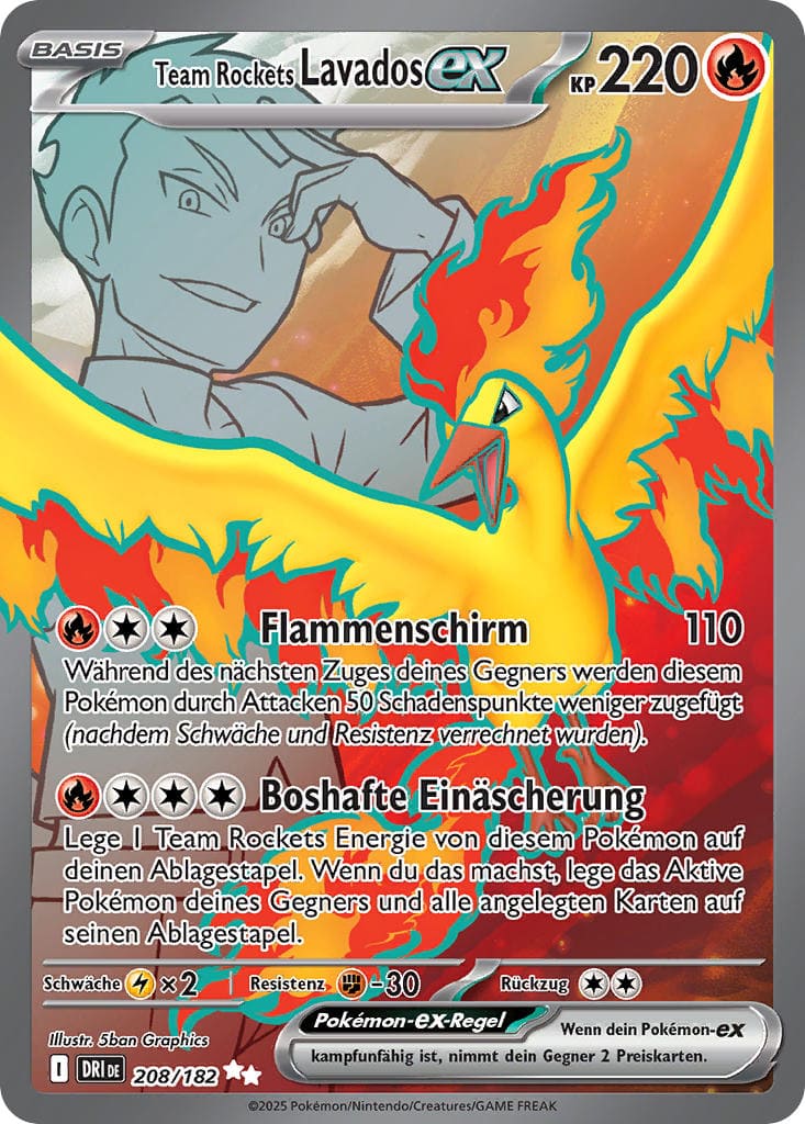 DRI208 - Team Rockets Lavados EX - Ewige Rivalen - KP 10 - (DRI208/182)