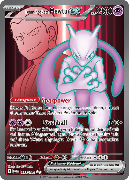 DRI213 - Team Rockets Mewtu EX - Ewige Rivalen - KP 10 - (DRI213/182)