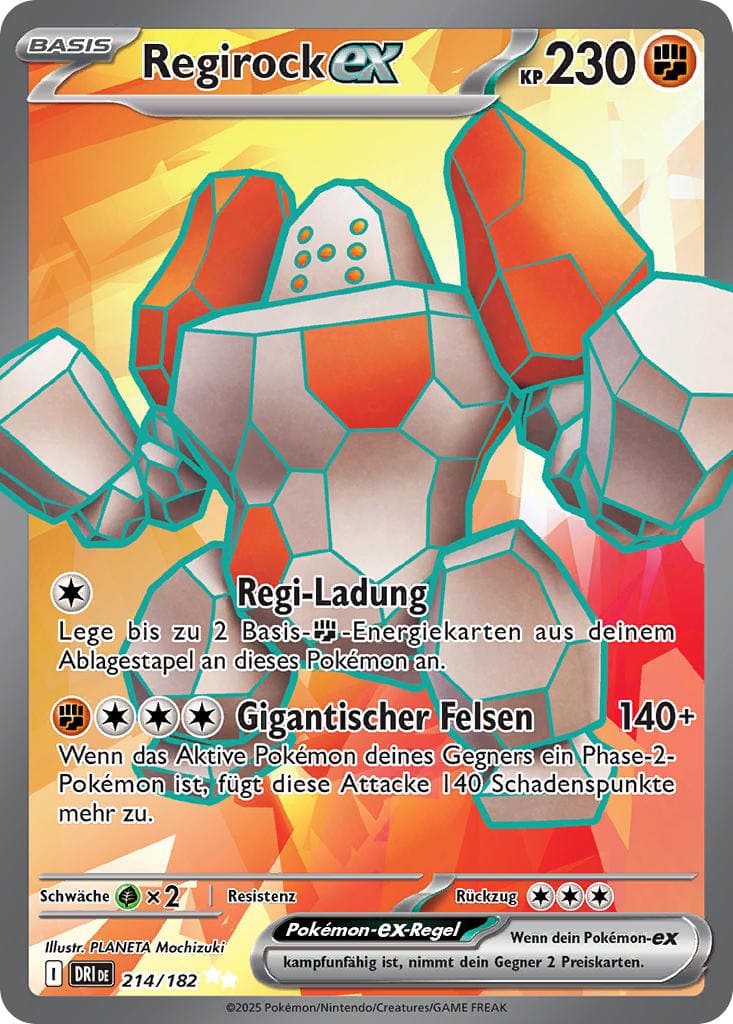 DRI214 - Regirock EX - Ewige Rivalen - KP 10 - (DRI214/182)