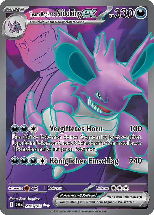 DRI216 - Team Rockets Nidoking EX - Ewige Rivalen - KP 10 - (DRI216/182)
