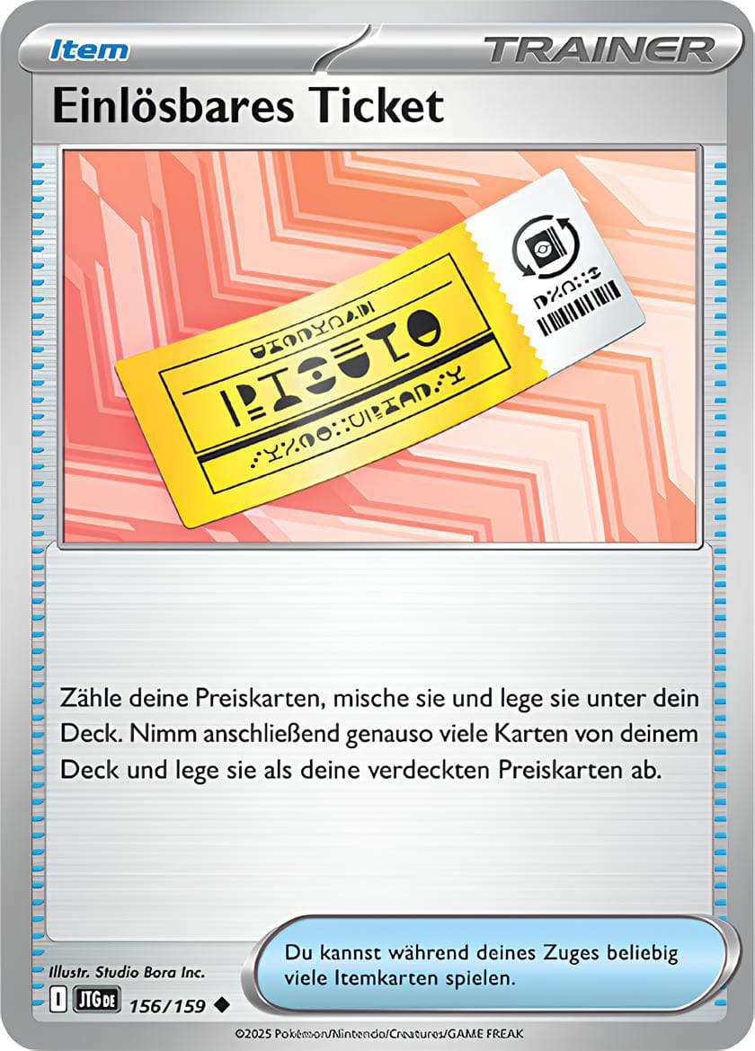 JTG156 - Einlösbares Ticket - Reisegefährten - KP 09 - (JTG156/159)