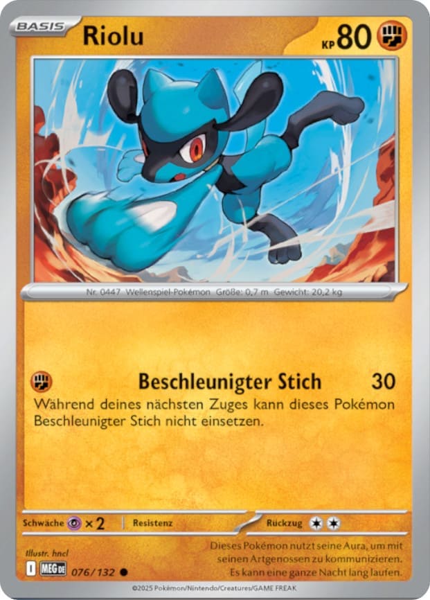 MEG076 - Riolu - Mega Entwicklung - ME 01 - (MEG076/132)