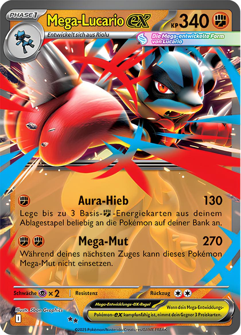 MEG077 - Mega Lucario ex - Mega Entwicklung - ME 01 - (MEG077/132)