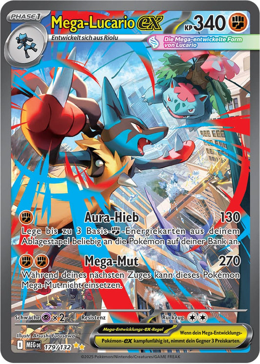 MEG179 - Mega Lucario EX - Mega Entwicklung - ME 01 - (MEG179/132)