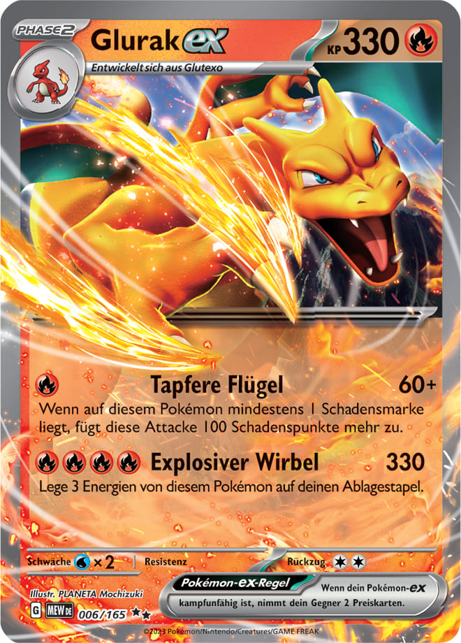 MEW006 - Glurak EX - 151 - KP 3.5 - (MEW006/165)