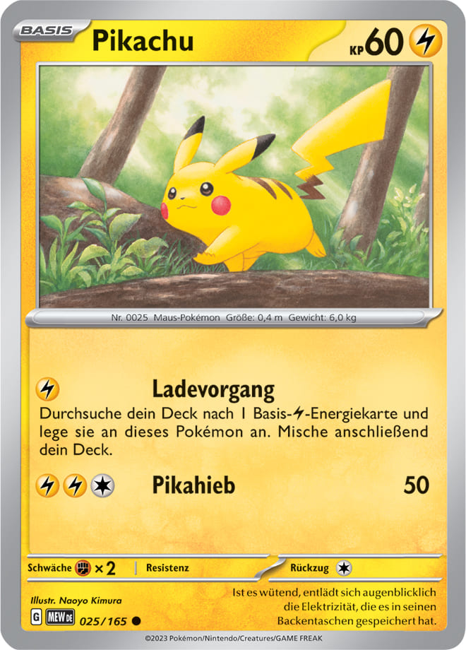 MEW025 - Pikachu - 151 - KP 3.5 - (MEW025/165)