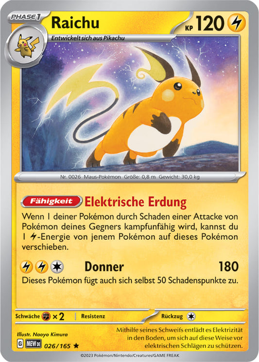 MEW026 - Raichu - 151 - KP 3.5 - (MEW026/165)