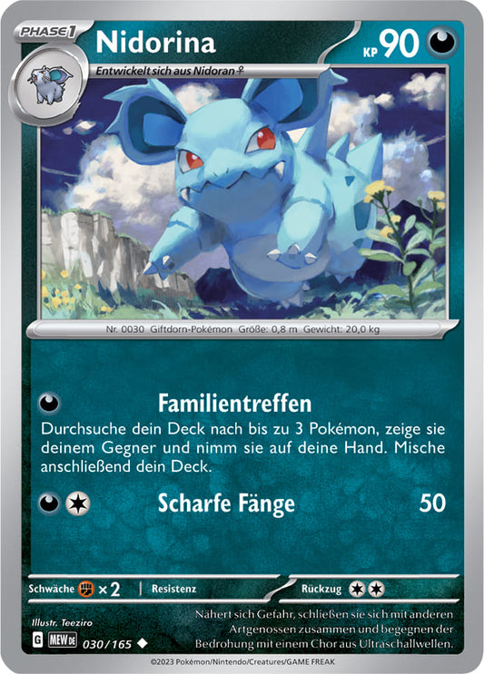 MEW030 - Nidorina - 151 - KP 3.5 - (MEW030/165)