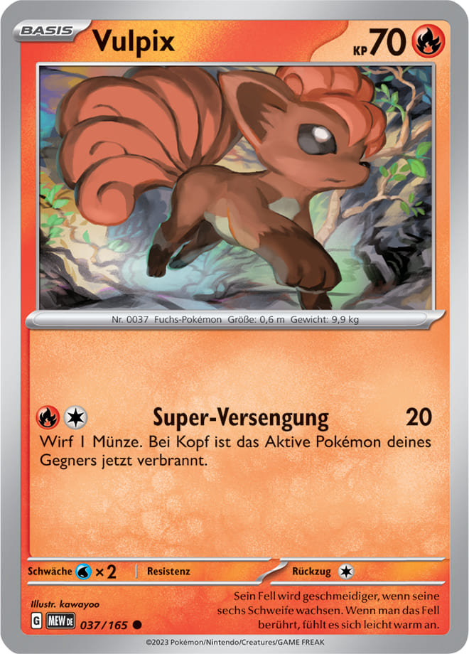 MEW037 - Vulpix - 151 - KP 3.5 - (MEW037/165)
